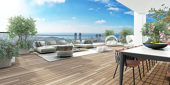 מרפסת GD TOWERS, גיא ודורון לוי, צילום: AVA STUDIO